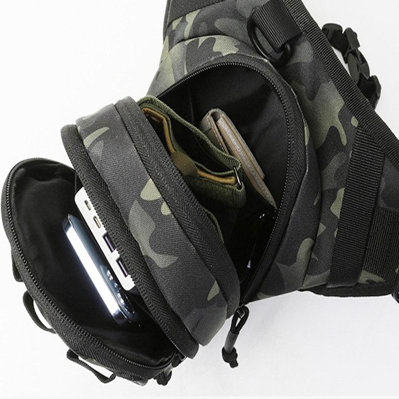 Camo Pattern Sports Leg Bag, Multifunctional Tactical Waist Bag, Outdoor Fishing Bag, Sports Bag for Men & Women