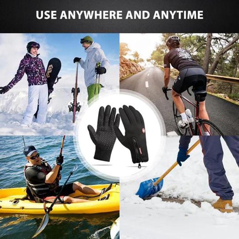 Thermal Touch Screen Gloves for Men Women Winter Windproof Anti-Slip Lightweight Gloves Stretchy Touch Screen Splash-Proof Snow Running Riding Gloves