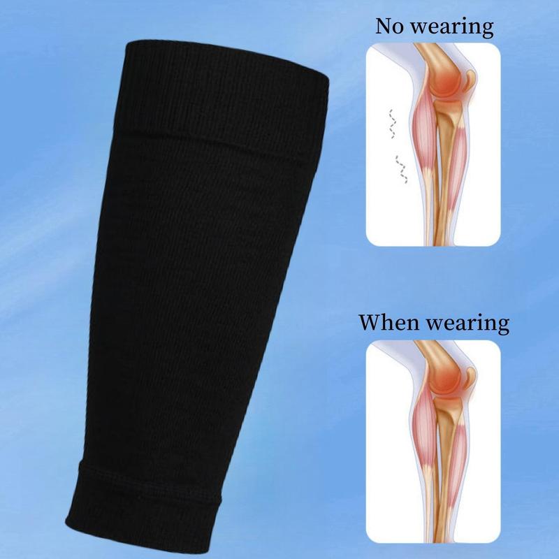 Sporty Plain Compression Football Leg Sleeves, 3 Pairs Sweat-Absorbing Soccer Calf Sleeves, Sports Socks for Training & Competition, Sports & Outdoor Accessories