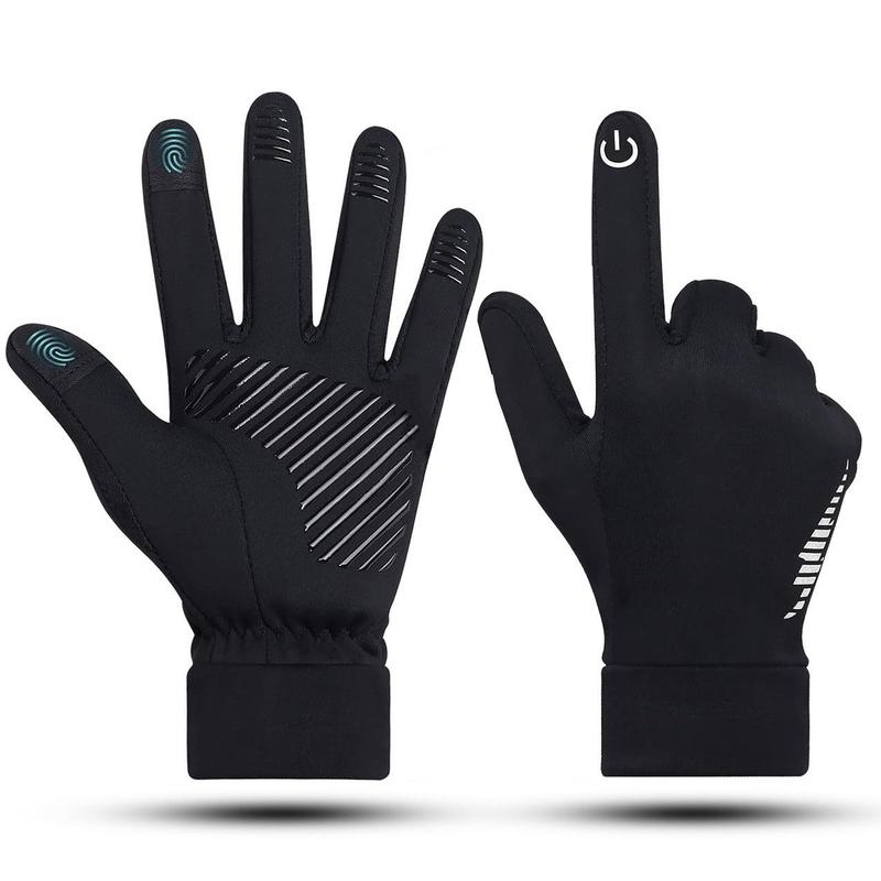 Touch Screen Sports Gloves, 2 Counts Winter Warm Gloves, Outdoor Sports Gloves for Running, Cycling, Hiking, Walking, Typing, Cold Work, Sports, Football