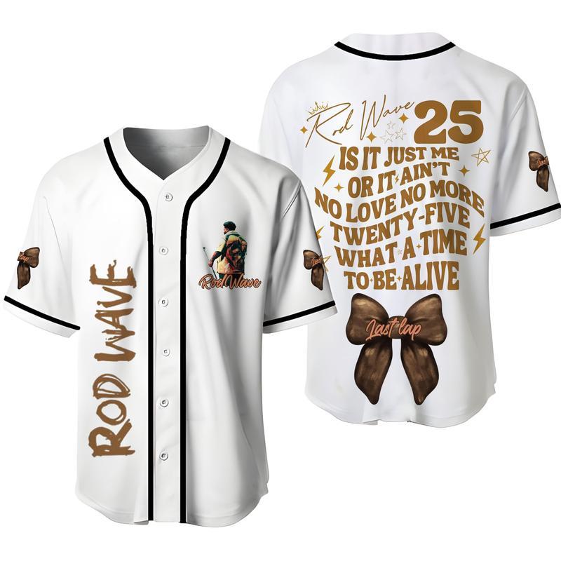 Buy Rod Wave Coquette Baseball Jerrsey, Cute Rod Wave Shirt, Rod Wave Last Lap Tour Jersey, Last Lap Tour Baseball Jersey, Rod Wave Songs, Rod Wave Shirt, Rod Wave DTF, Hip Hop Style Streetwear For Men Women, Unisex Casual Trendy Menswear Baseball Jersey