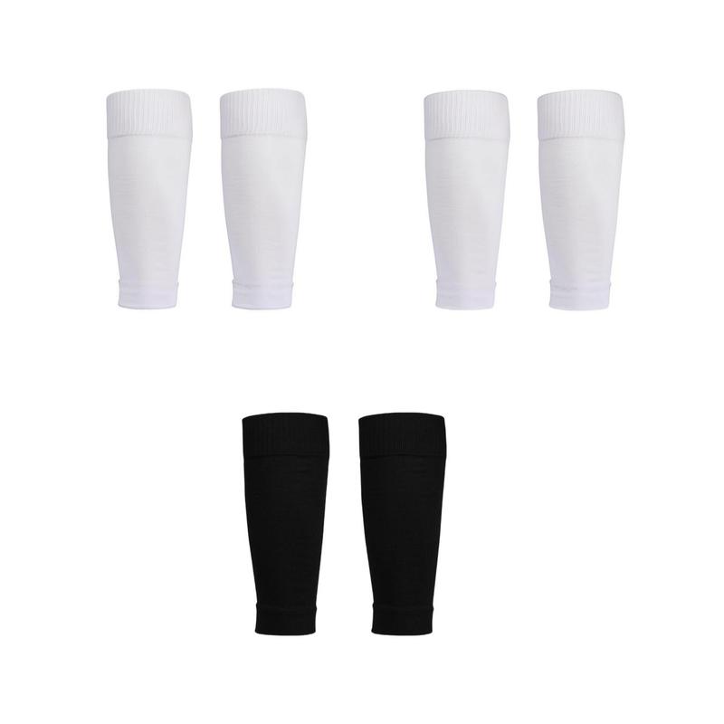 Sporty Plain Compression Football Leg Sleeves, 3 Pairs Sweat-Absorbing Soccer Calf Sleeves, Sports Socks for Training & Competition, Sports & Outdoor Accessories