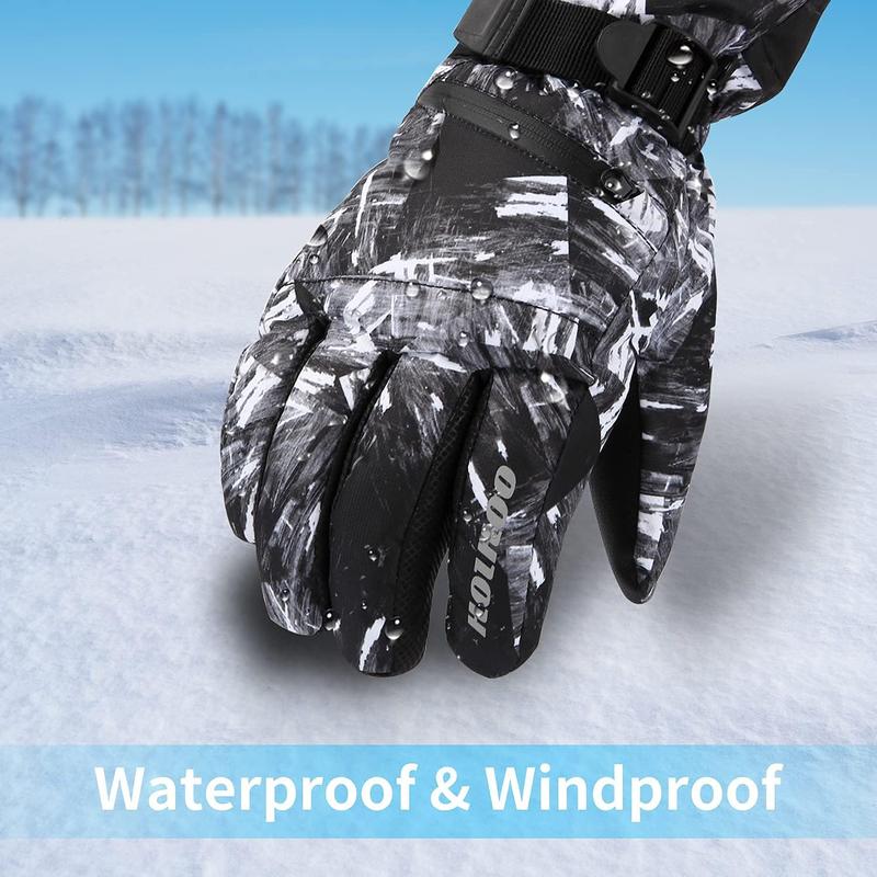 Ski Gloves, Waterproof Snow Gloves -30 Winter Gloves for Cold Weather Touchscreen Snowboard Gloves Warm for Men Women