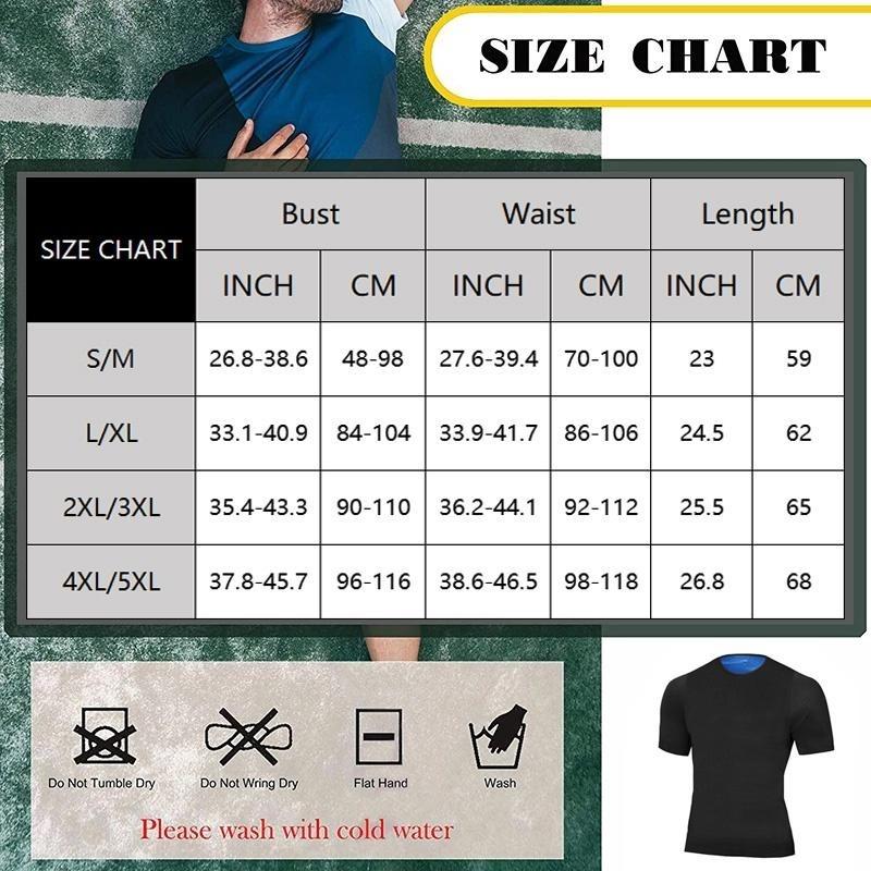 Men Sweat Sauna T-shirt Waist Trainer Suit Body Shapers Shapewear Corset Underwear Belly Control Fitness Tops