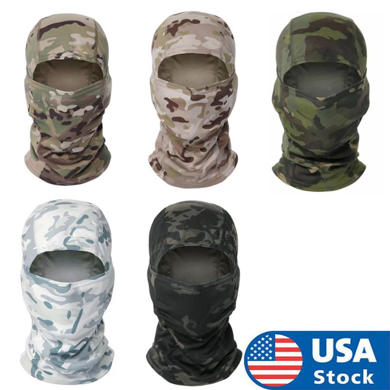 5PCS Camouflage Balaclava Face Ski Mask Set for Cold Weather,Head Protection Outdoor Sports Hat for Men & Women