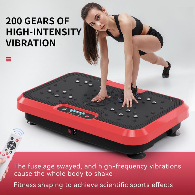 BZK Vibration Plate Exercise Machine, Portable Mini Vibrate Fitness Platform, Whole Body Workout Vibrate Plate, Shaping Toning Wellness Home Gyms Workout Equipment for Women Men