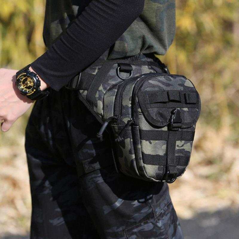 Camo Pattern Sports Leg Bag, Multifunctional Tactical Waist Bag, Outdoor Fishing Bag, Sports Bag for Men & Women