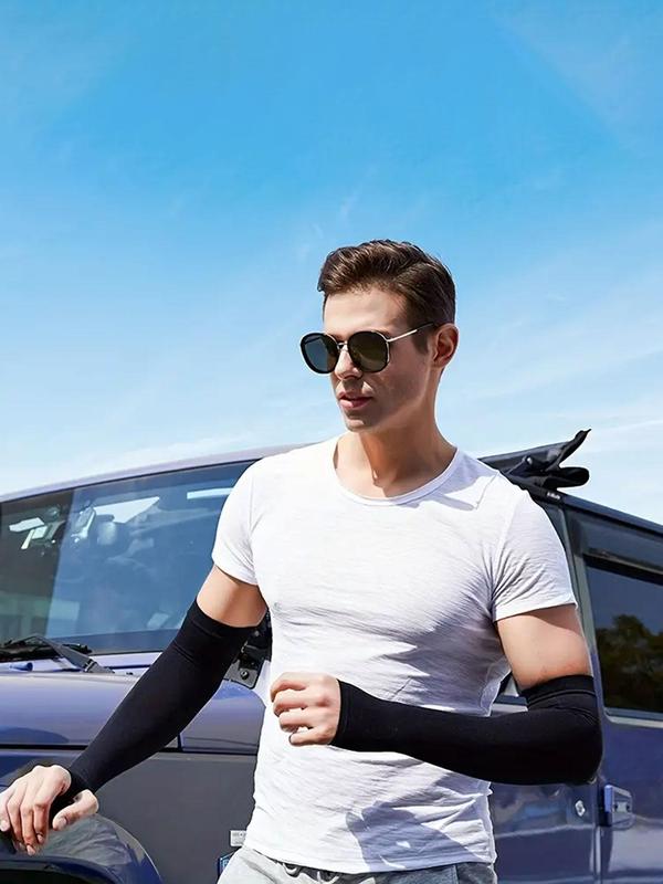 Unisex Simple Style Plain Color Arm Sleeves (3 Pairs), Casual Trendy Uv Protection Arm Sleeves, Fashionable Arm Sleeves for Outdoor Sports Driving, Running, Hiking