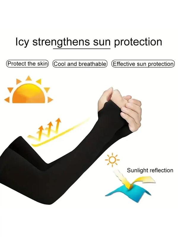 Unisex Simple Style Plain Color Arm Sleeves (3 Pairs), Casual Trendy Uv Protection Arm Sleeves, Fashionable Arm Sleeves for Outdoor Sports Driving, Running, Hiking