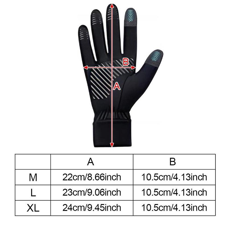 Touch Screen Sports Gloves, 2 Counts Winter Warm Gloves, Outdoor Sports Gloves for Running, Cycling, Hiking, Walking, Typing, Cold Work, Sports, Football