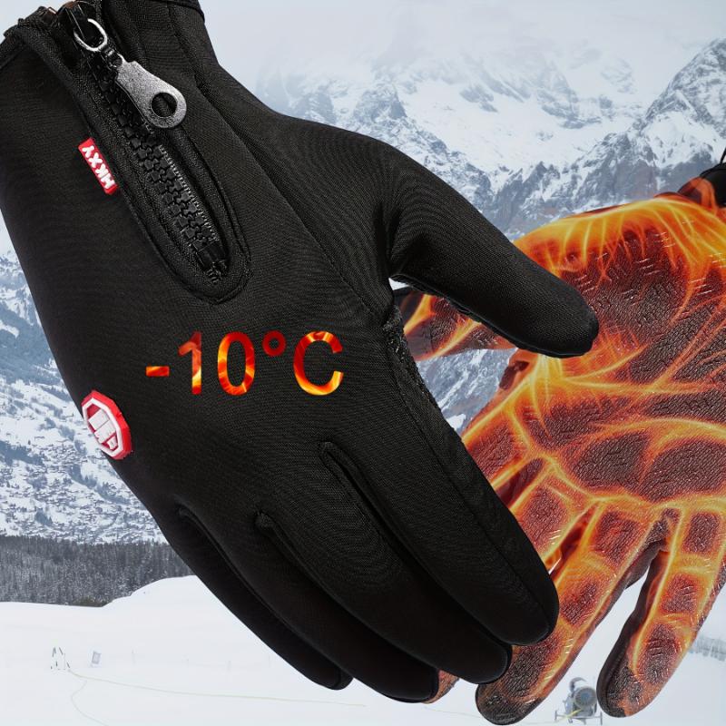 Thermal Insulation Waterproof Gloves for Men and Women, Anti-Slip, Windproof, and Touchscreen Compatible, Perfect for Outdoor Activities