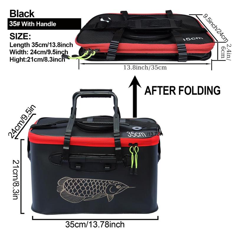 Lightweight Fishing Bag, Foldable Fishing Bag with Handle, Fishing Tackle Storage Bag, Fishing Accessories for Outdoor Camping Fishing