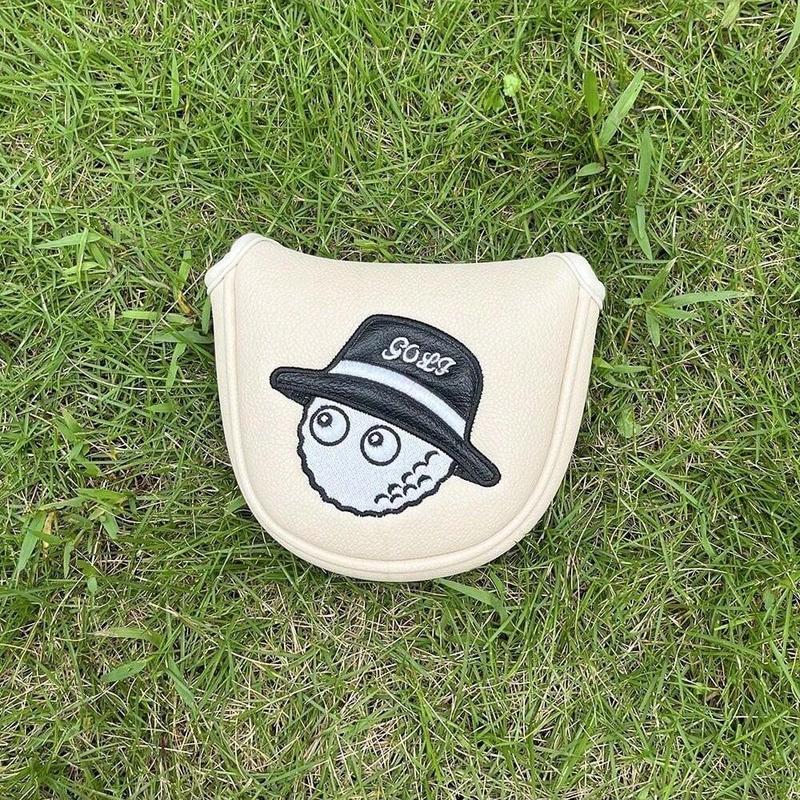 Cartoon Embroidered Pattern Magnetic Closure Golf Club Cover, Waterproof & Wear-resistant Golf Club Cover, Golf Accessories, Christmas Gift