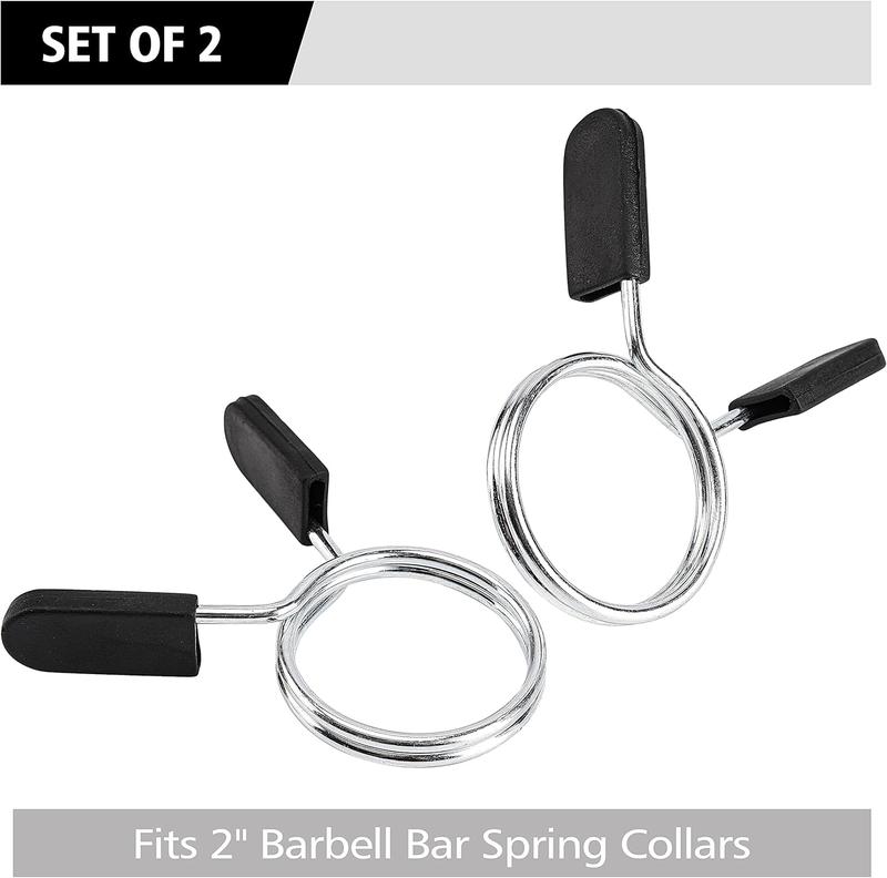 Barbell Clips Olympic Barbell Clamps Collars 2 Inches Weight Bars Lock Dumbbell Spring Clips Circlip Fitness Weightlifting Buckle for Strength  Gym Accessory