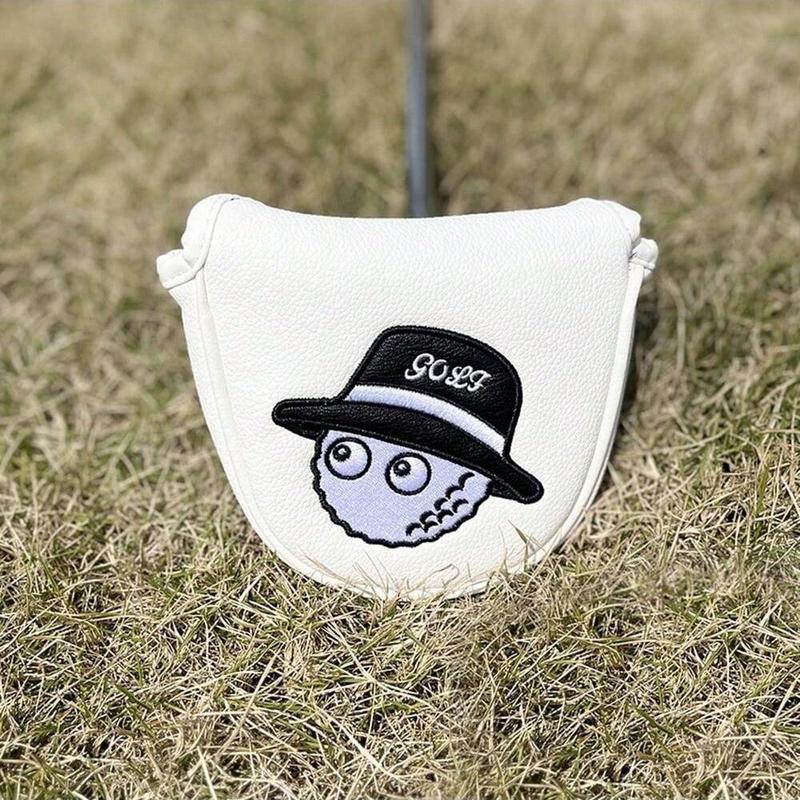 Cartoon Embroidered Pattern Magnetic Closure Golf Club Cover, Waterproof & Wear-resistant Golf Club Cover, Golf Accessories, Christmas Gift