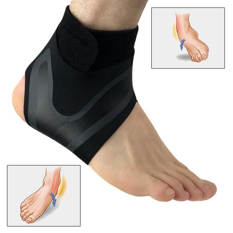 Ankle Brace Breathable Polyester Fiber For Sprains Sport Injuries Adjustable Compression Ankle Wrap Support Fitness Running Tool