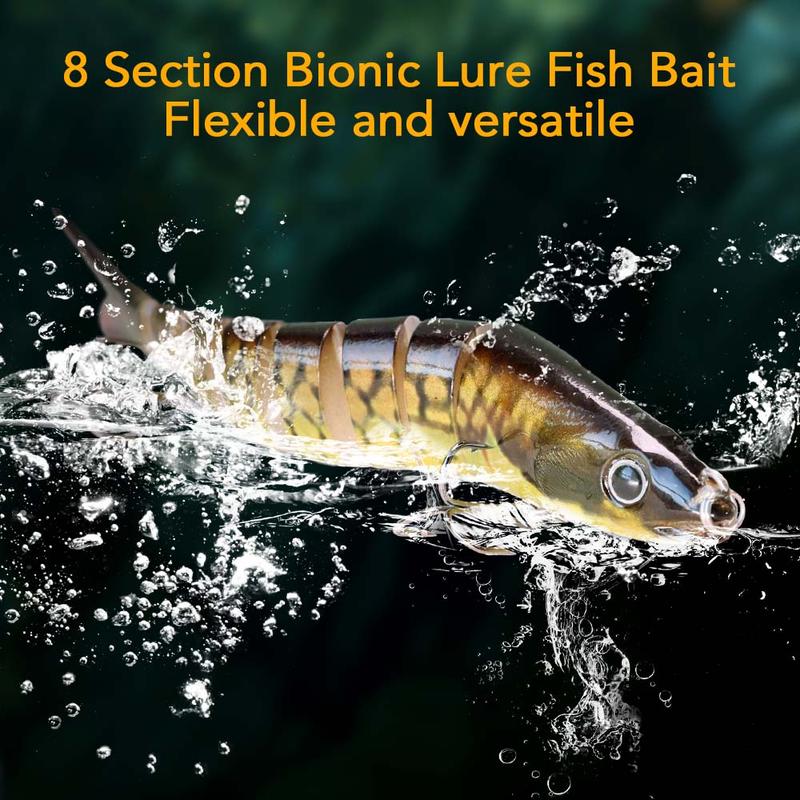 Summer 14cm Artificial Lures, Multi-section Bait, 3pcs set Simulated Knotted Lures with Hooks, Fishing accessories for fishing fans