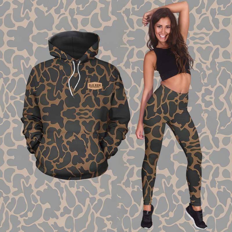 Camo Legging Set Combo hoodie leggings Old Row Outdoors Deer Badge Combo for Women