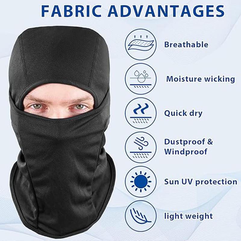 Breathable Ski Mask, 1 2 Counts Balaclava Face Mask, UV Protector Summer Cooling Face Mask, Neck Gaiter, Winter Motorcycle Gear Ski Masks