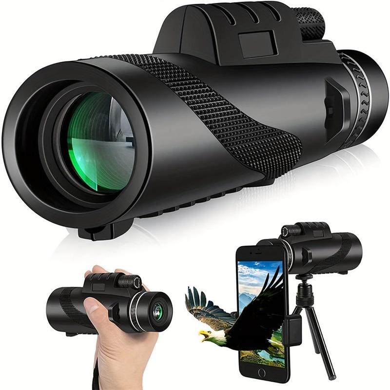 Portable Monocular Telescope, 80x100 High Definition Monocular Telescope with BAK4 Prism & FMC Lens, Outdoor Adventure Bird Watching Telescope