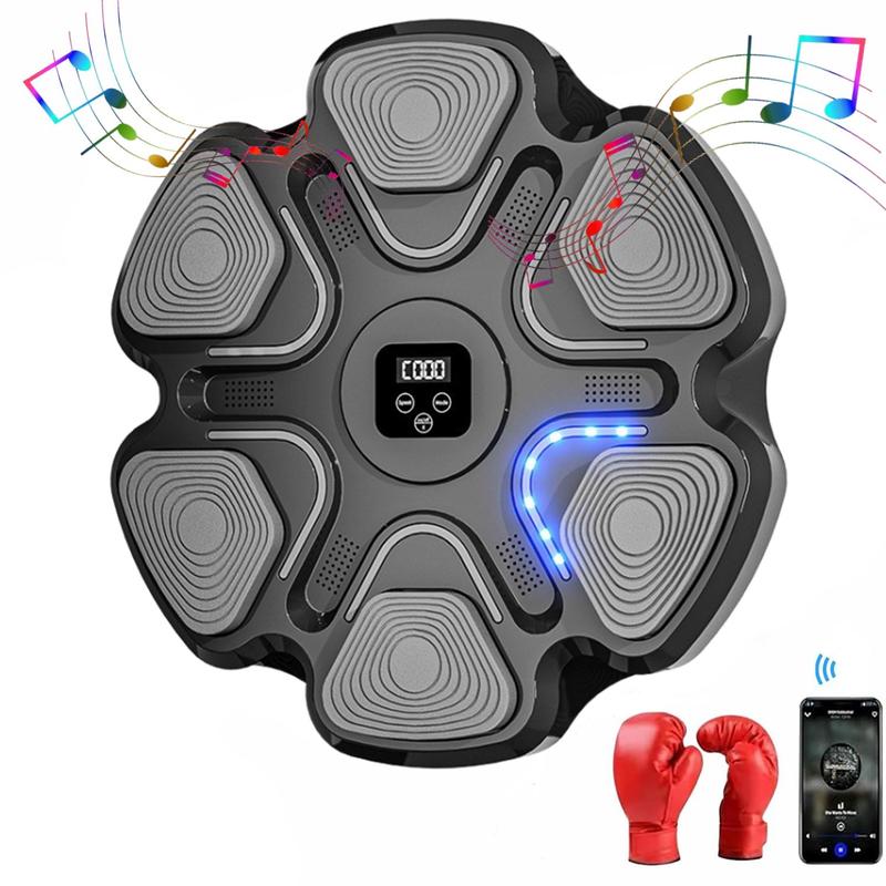 Smart Music Boxing Machine with Boxing Gloves, Wall Mounted Bluetooth-compatible Music Boxing Trainer, Electronic Boxing Target, Workout Punching Equipment for Home