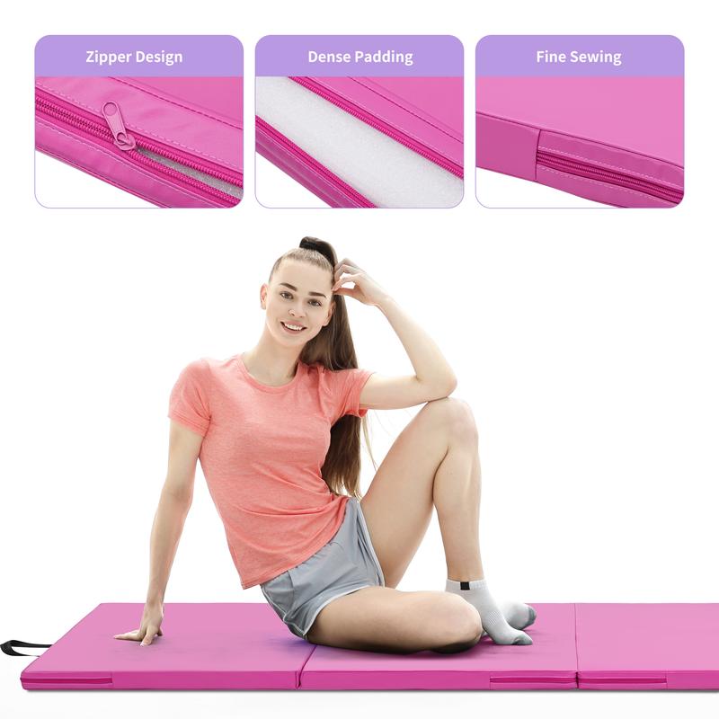 Gymnastics Mat 6'x3'x2'' 4'x8'x2'' Exercise Mat Gym Mat for Home Aerobics Workout Foldable Tumbling Mat Gifts