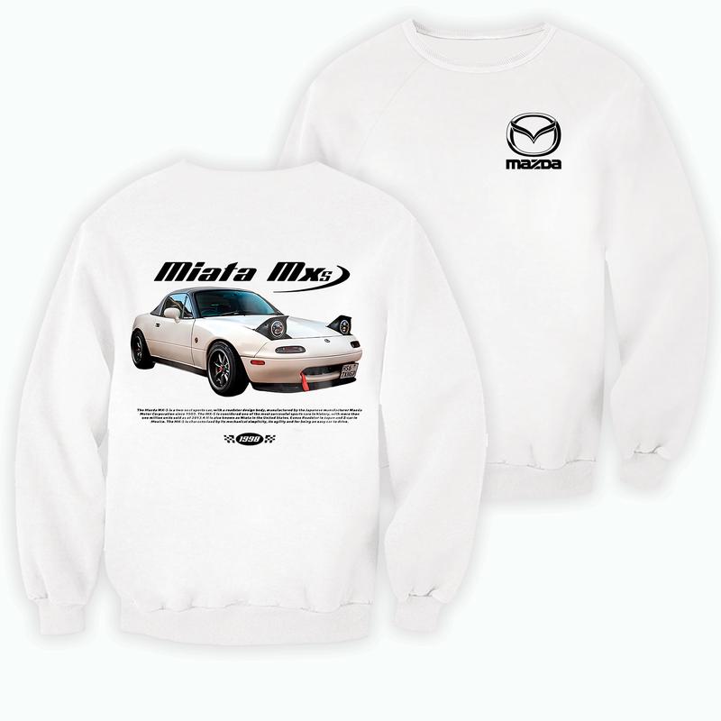 Maz d.a Miata M.X 5 Crewneck T-shirt, Sport Car Unisex Hoodie, Super Car Sweatshirt, Motosport, Streetwear Outfit, Racing Clothing