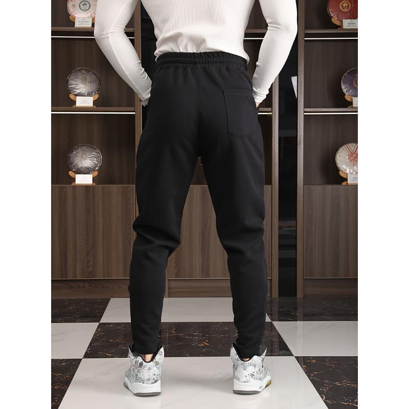 Comfortable Mens Solid Stretch Jogger Pants - Stylish Loose Fit with Adjustable Drawstrings for Breathable, All-Season Outdoor Wear