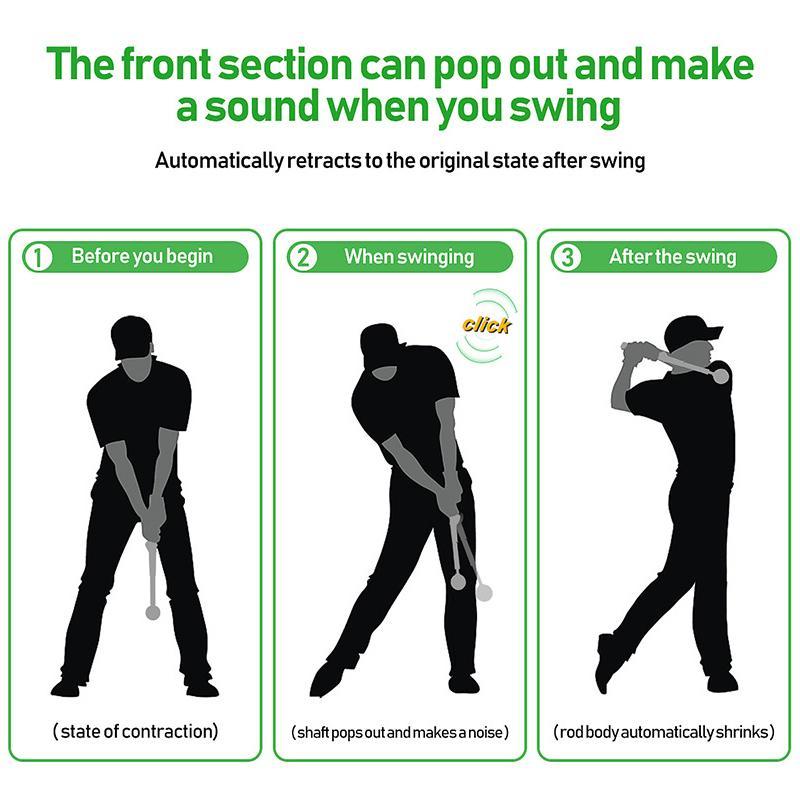 Golf Swing Trainer, Telescopic Golf Swing Training Stick, Professional Golf Training Equipment for Beginners, Golf Accessories, Christmas Gift