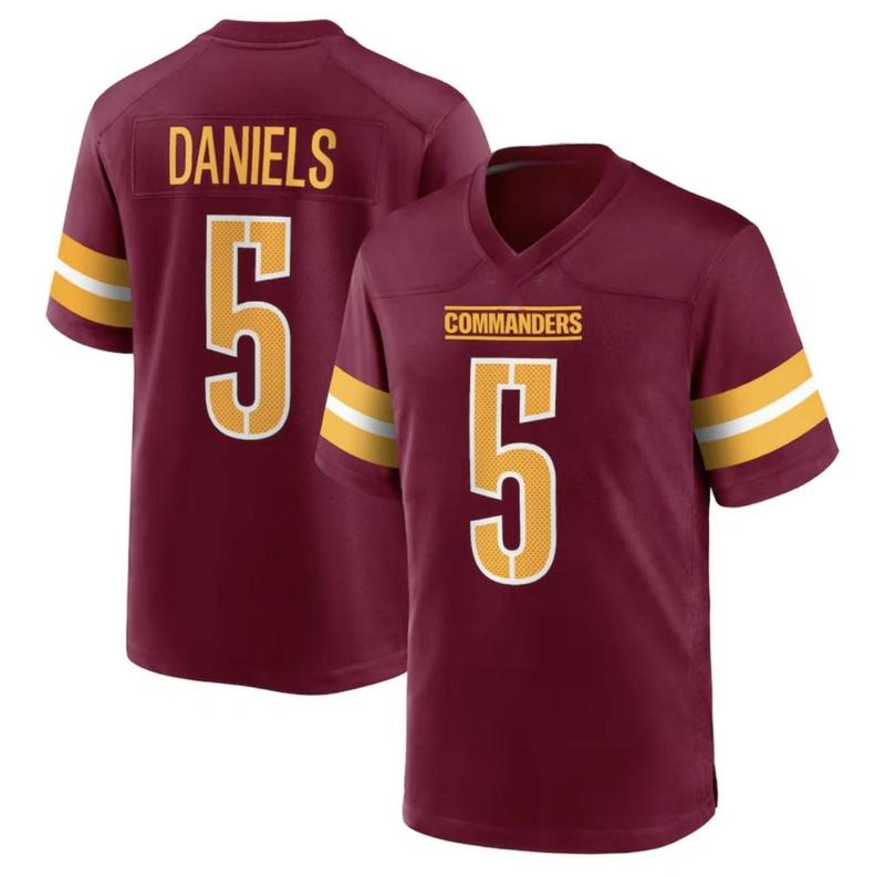 Jayden Daniels Number 5 Commanders Football Jersey, American Football Jersey Team