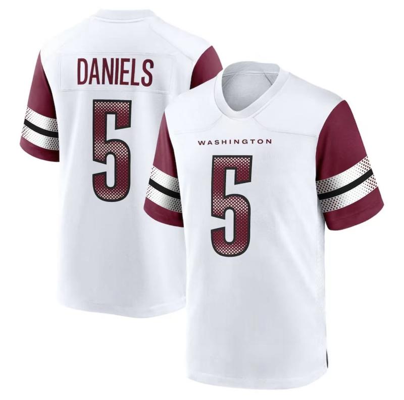 Jayden Daniels Number 5 Commanders Football Jersey, American Football Jersey Team