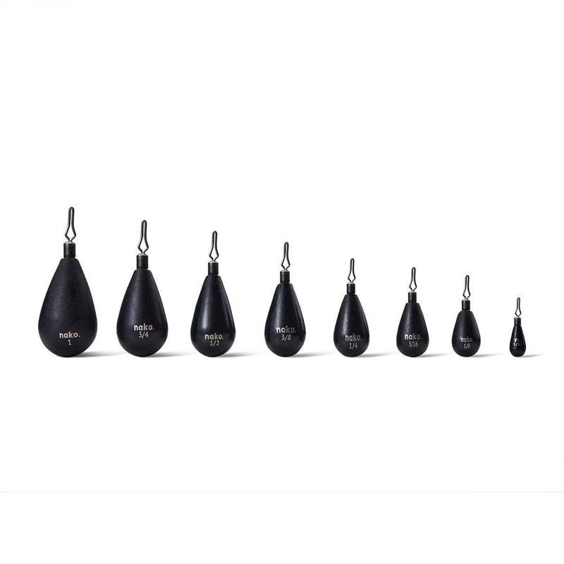 97% Purity Tungsten Tear Drop Shot Weights | 10 Piece | Bulk Pack