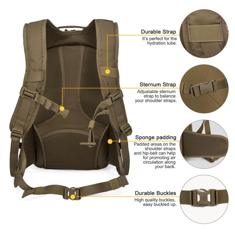 Mardingtop 28L camping military tactical backpack Molle hiking backpack is suitable for cycling outdoor activities hiking travel camping daily life heavy  duty camping  backpack tactical backpack multi-functional backpack