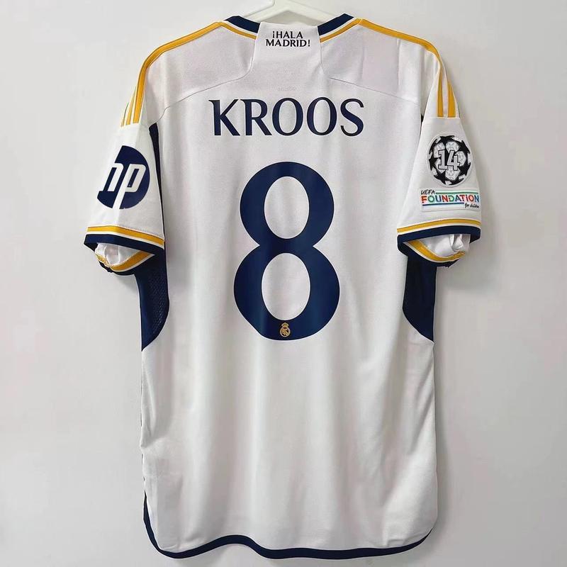 23-24 Madrid home jersey fan version short sleeved # 8 Kroos football jersey