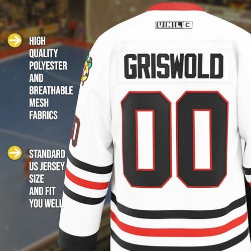 Griswold #00 Movie Hockey Jersey – Stitched Letters and Numbers S-5XL Authentic Fabs Apparel