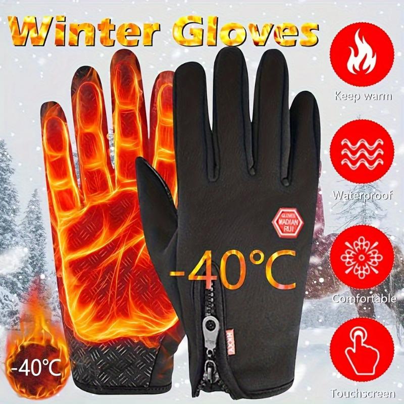 Thermocontrol, WarmthPlus Men's Touchscreen Winter Gloves - Waterproof, Insulated & Windproof for Outdoor Sports, Cycling & Skiing