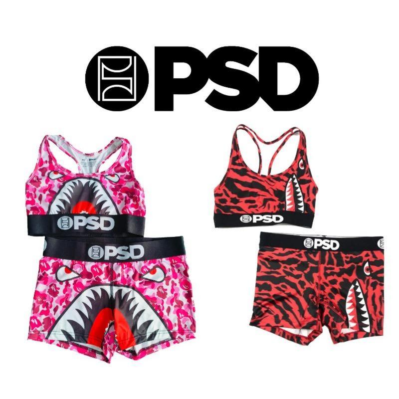 PSD Sports Suit Comfortable and Breathable Camouflage Print Women's Yoga Sports Vest Outdoor Running Girls's Shorts Girls' Pack Girls' Cotton Printed Training Underwear Pack