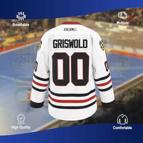 Griswold #00 Movie Hockey Jersey – Stitched Letters and Numbers S-5XL Authentic Fabs Apparel