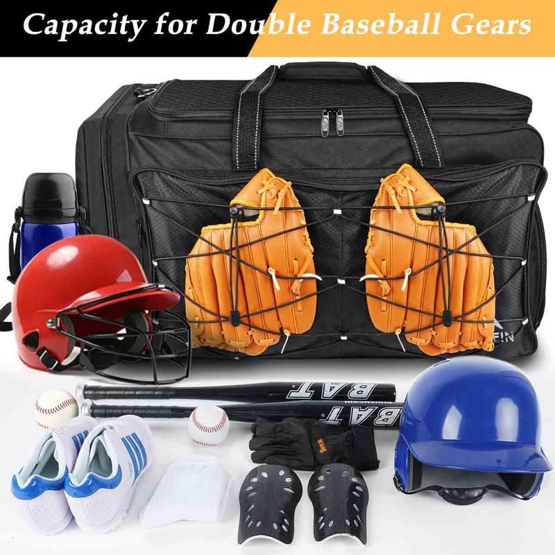 Spacious Baseball Gear Bag for Daily & Training with Compartment for Shoes, Softball Bag Holding Baseball Bats, Helmet