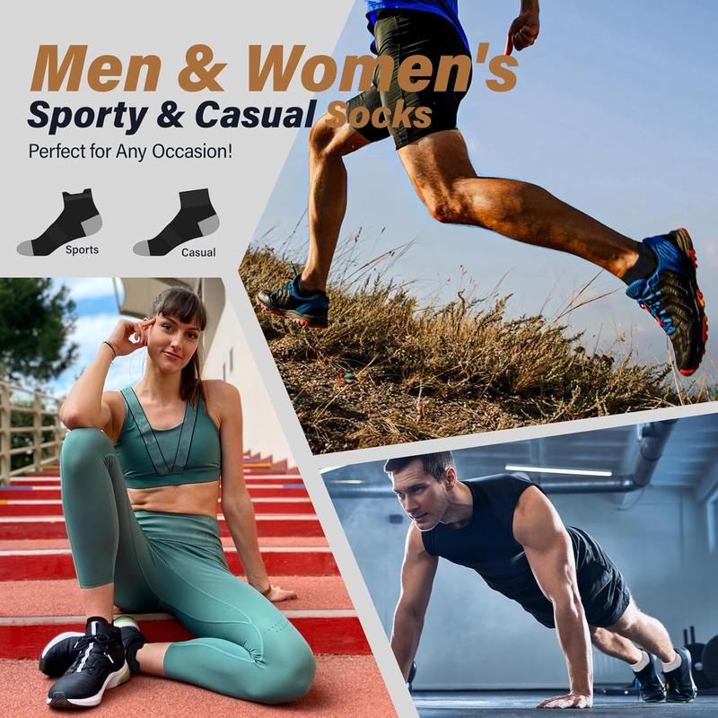 Running Ankle Socks for Men Women Athletic Low Cut Socks 6 Pairs