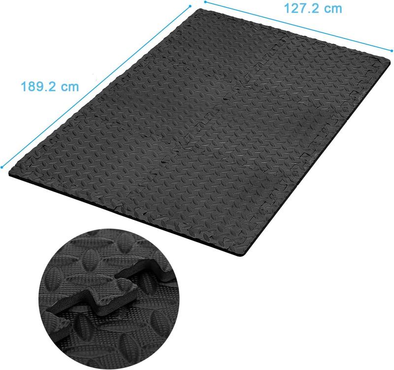 Protective Puzzle Exercise Mat with EVA Foam Floor Tiles for Gymnastics, Yoga, and Home Workouts - Anti-Slip Surface - 24x24'' Each