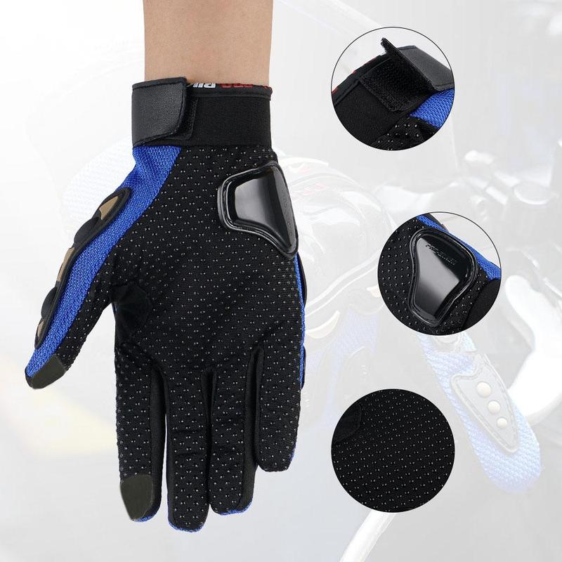 Motorcycle Full Finger Gloves, 1 Pair Breathable Touch Screen Gloves, Motorcycle Riding Gloves, Outdoor Cycling Gloves For Men & Women