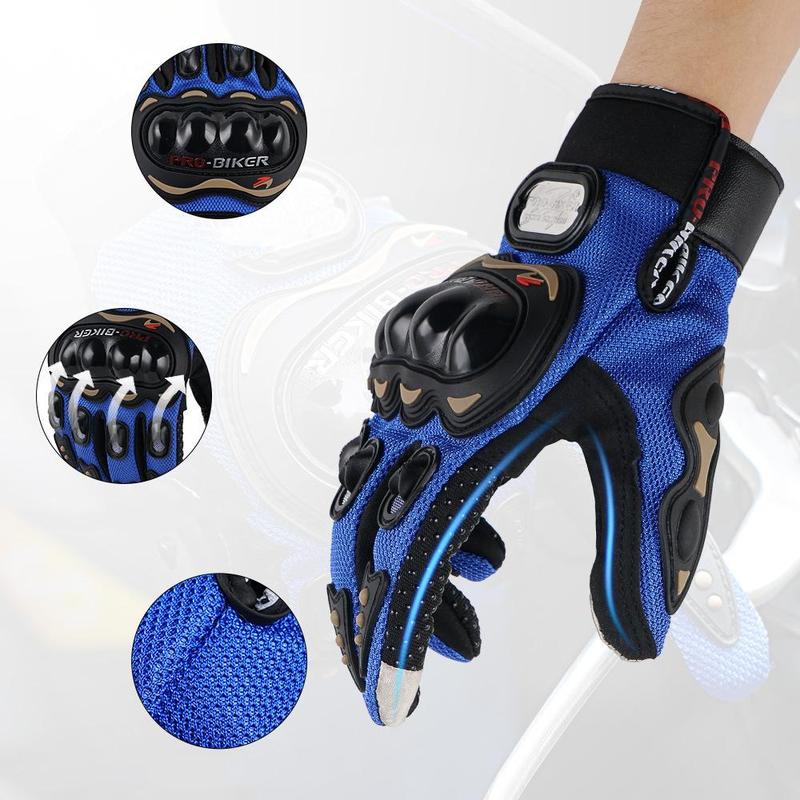 Motorcycle Full Finger Gloves, 1 Pair Breathable Touch Screen Gloves, Motorcycle Riding Gloves, Outdoor Cycling Gloves For Men & Women