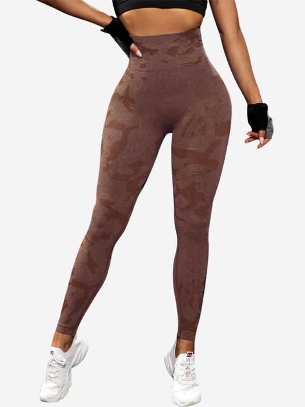 Women's Camo Print High Waist Sports Leggings, Casual Comfy Breathable Skinny Pants for Yoga Gym Workout Running, Women Sport & Outdoor Clothing for All Seasons