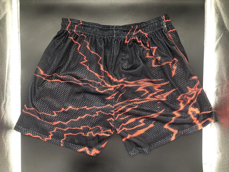 Black Flash Itadori Mesh Shorts - Menswear Fitness Gym Jujutsu Kaisen