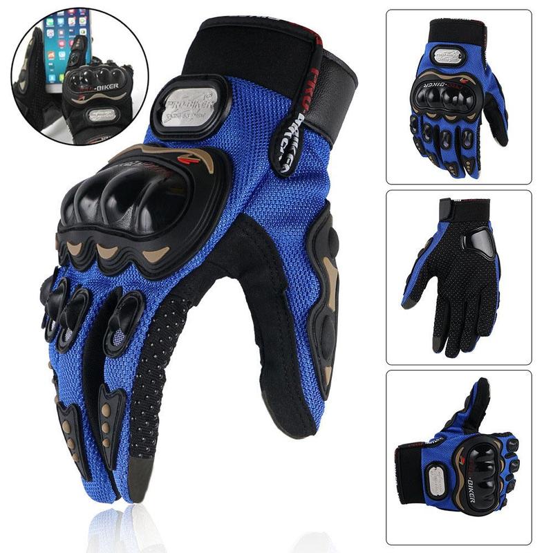 Motorcycle Full Finger Gloves, 1 Pair Breathable Touch Screen Gloves, Motorcycle Riding Gloves, Outdoor Cycling Gloves For Men & Women