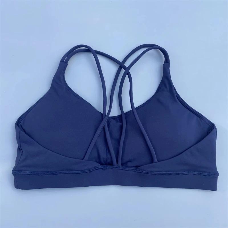 Solid Color soft high strength Women Fitness Bra Tight Sport Top Comprehensive Training Gym Yoga Underwear Tight With Chest Pad