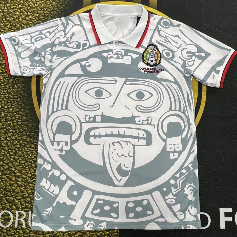 1998 Mexico Soccer National Team Home Green Nostalgia Soccer Jersey Classic Breathable Quick Dry Soccer Jersey