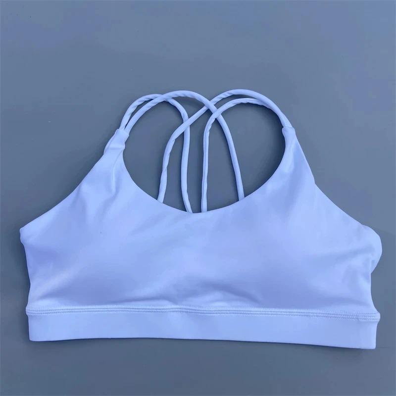 Solid Color soft high strength Women Fitness Bra Tight Sport Top Comprehensive Training Gym Yoga Underwear Tight With Chest Pad