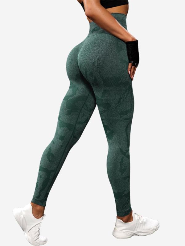 Women's Camo Print High Waist Sports Leggings, Casual Comfy Breathable Skinny Pants for Yoga Gym Workout Running, Women Sport & Outdoor Clothing for All Seasons